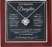 [FG Family Gift Mall] Birthday Gifts For Daughter Necklace, Father Daughter Gifts From Mom, Gifts For Daughter From Dad, Daughter Necklaces From Mom, Daughter Jewelry From Dad, To My Badass Daughter Crown Necklace
