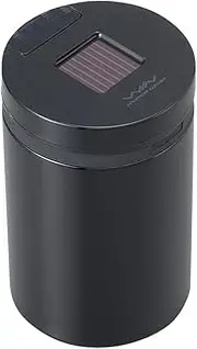 SEIWA W638 Car Ashtray, Solar Can Ash 3, Solar Type, Blue LED, Black