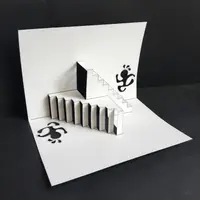 在飛比找樂天市場購物網優惠-滿秒發成圖紙立體構成模型DIY手工3D賀卡紙雕 樓梯