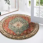 Boho Tribal Round Rugs - 3Ft Small Entryway Round Area Rug Soft Bedroom Foyer...