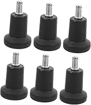Uonlytech 6Pcs Swivel Caster Wheels for Office Desk Chair High Profile Bell Glides Replacement for Hardwood Floors Durable Antislip Design Easy to Install Black