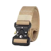 3.8cm Men Tactical Belt Army Fans Outdoor Training Belt - Khaki