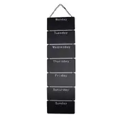 Willow & Silk Hanging 7-Day Organiser/Message Stack 104cm Planner/Blackboard