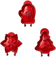 3Pcs Mini Hand Pie Mould Hand Pie Maker,Mini Hand Pie Molds,Christmas Dough Presser Pocket Pie Molds Fits All Kinds of Festivals and Parties
