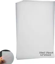 10 Sheets 10 Mil Mylar Sheet 12 X 24 Inch Milky Translucent Plastic Blank Stenci