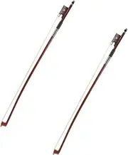 GREENADSCAPE 2Pcs Violin Bow Replacement for Beginners Durable Violin Instrument Parts with Neat Horsetail Hair Comfortable Use Balance Loud and Tone
