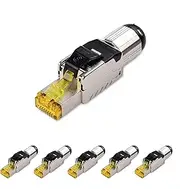 Cable Matters (6-Pack) Tool-Free Cat 8 / Cat8 Shielded RJ45 Field Termination Plug