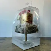 Rosalind Walshe 2004 Collection Santa Nostalgia Candle With Chunky Wreath Holder