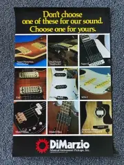 DiMarzio Pickups- 70's Dealer Shop Pickup Poster 32" x21" MINT!!!
