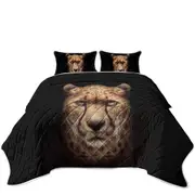 Cool and Fascinating Cheetah Portrait Coverlet