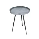 Small Galvanised Metal Table 49.5cm Lemon Design by Gisela Graham