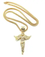 ICE BLING ANGEL PIECE WITH 30" FRANCO CHAIN*