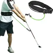 [SkiPdr] Golf Swing Trainer Waist Band Posture Correcting Belt Gesture Alignment Training Aid Compatible with Beginner Practicing, Golfer Teaching, Black