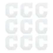 Letters C Patches White Iron-On Letters Patch for Clothing Repair 9 Pcs