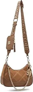[Steve Madden] Bvital-n Pieced and Quilted Crossbody, Tan, Tan