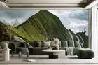 3D Sky Green Mountains Wallpaper Wall Murals Removable Wallpaper 110