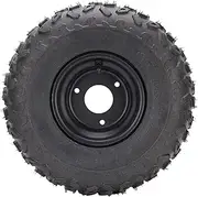 145/70-6 Tires, 6 Inch Rubber ATV UTV All Terrain Tires with 3 Hole Rim for Go Kart Cart Garden Mower, Anti Explosion Wheel Replacement