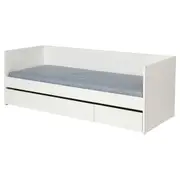 VIHALS day-bed with storage/1 mattress, white/Ågotnes firm, Single