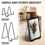 10Pcs Metal Plate Stand Decorative Plate Display Stand Sturdy Plate Holder gupbY