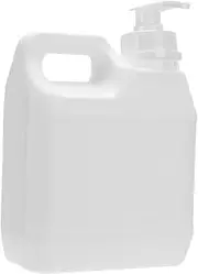 PLAFOPE Pump Bottle 1l Liquid Storage Cosmetics Chemical Container Large Opening Reusable White