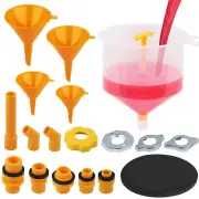 Ultimate No Spill Coolant Funnel Kit - 19-Piece Spill-Free Radiator Funnel Set,