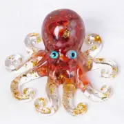 Natural Red Agate Quartz Gravel Crystal Epoxy Resin Octopus Orgonite Reiki Decor