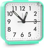 Battery Operated Desk Clock Silent Alarm Clock Small Analog Quartz Clock Ship AU