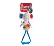GIGWI PLUSH ELEPHANT WITH TPR JOHNNY STICK