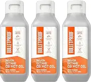 Bulletproof Brain Octane Oil Bundle, 100% C8 MCT Oil, Fat Burning, Brain Boosting, Keto-Friendly, Paleo, Vegan, Organic Non-GMO, Rainforest-Alliance Certified, (3pack 16oz)