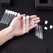 200 Clear Empty Plastic Bottles Tube Bead Storage Jar Container Screw Lid 3.2"