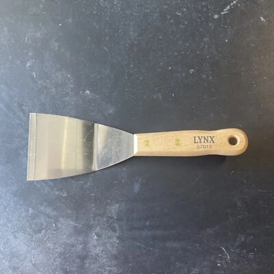 Lynx Stainless Steel Putty Knife Scraper/Chisel Wooden Handle 57013
