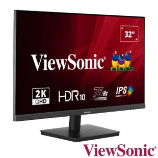 【ViewSonic 優派】VA3209-2K-MHD 32型IPS 2K 75Hz 平面窄邊框螢幕(HDR10/內建喇叭/4ms)