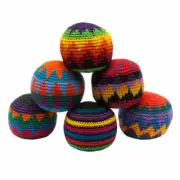 Old Glory Hacky Sack - Knitted Kick Balls Assorted Colors 6 Pack