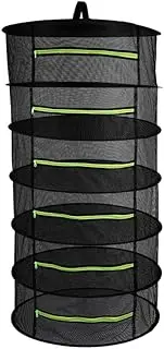 Hanging Basket 6 Layers with Zipper Folding Dry Rack Herb Drying Net Dryer Bag Mesh for Herbs Flowers Buds Plants