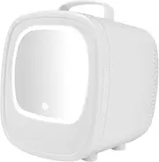 Perfk Car Refrigerator Personal Refrigerator Cooler and Warmer, Mini Refrigerator, Portable Makeup Fridge for Beverage, White Car Use