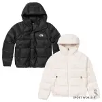 THE NORTH FACE 北面 連帽羽絨外套 女裝 防潑水 黑/米白【運動世界】NF0A7QVVJK3/NF0A7QVVQLI