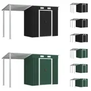 Garden Shed with Extended Roof Storage House Steel Multi Colours/Sizes vidaXL