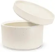 J-kitchens Pickles Container, Pottery, Hasamiyaki, Made in Japan, 4.3 x 3.0 inches (11 x 7.5 cm), White
