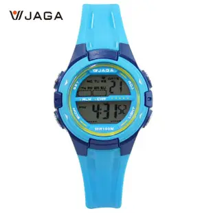 【JAGA 捷卡】M1140 小巧錶面粉嫩活力色系防水電子錶