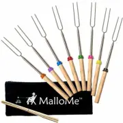 Marshmallow Roasting Stick w/ Telescoping Smores Skewers - 10pcs 32" by MalloMe