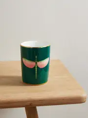 [La DoubleJ] La DoubleJ - Gold-plated Porcelain Cup - Green - One size One size Green