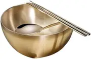 304 Stainless Steel Tianyi Bowl Double Thickened Zirconium-Plated Soup Bowl Rice Bowl for to eat and Cook Kimchi Bowl Kitchen Accessories 304不锈钢天一碗双层加厚镀锆汤碗饭碗吃饭煮泡菜碗/505