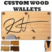 Kirk Lee Hammett - Laser Engraved Wood Slim Wallet