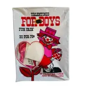 Vintage 1970s VALENTINES for Boys Clowns unopened SEALED Package Set of 30