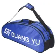 6 Racquet Tennis Badminton Racket Bag Waterproof Carrying Bag with Strap, Blue