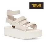 【TEVA】女 FLATFORM MEVIA 角鬥士設計 經典織帶厚底涼鞋/雨鞋/水鞋-大氣白 (原廠現貨)