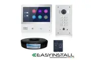Eyevision EasyInstall Two-Wire Video Intercom System With Eyevision Two Wire 7 Inch Touch Screen Intercom Monitor and Flush Mount Video Intercom Door Station