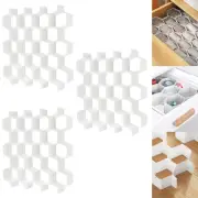 Drawer Divider Organizer 8pcs DIY Plastic Grid Honeycomb Drawer Divider White...
