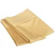 Egyptian Cotton 1200 Thread Count Solid Pillowcase Set Standard-Gold