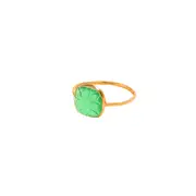 Calista Ring in Sterling Silver with Apatite Glass - Shiny Finish Jewellery in Australia